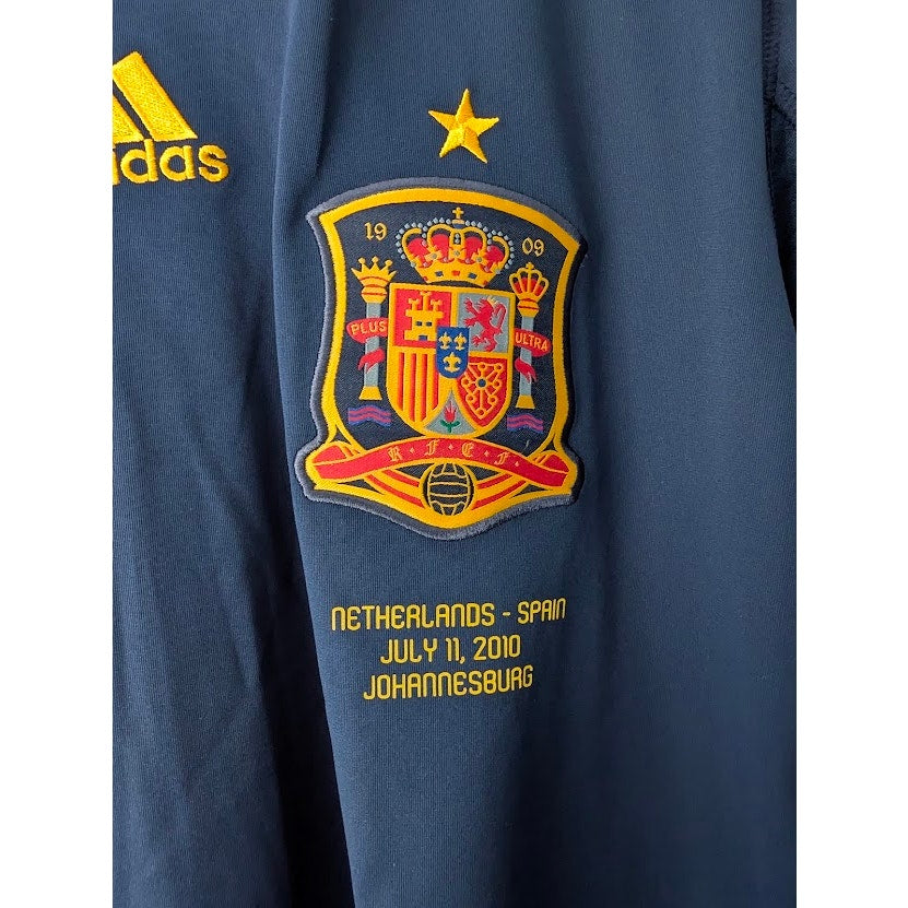 Spain 2010 Away Andrés Iniesta Jersey Men's XL Adidas World Cup Final Match Details Fully Patched