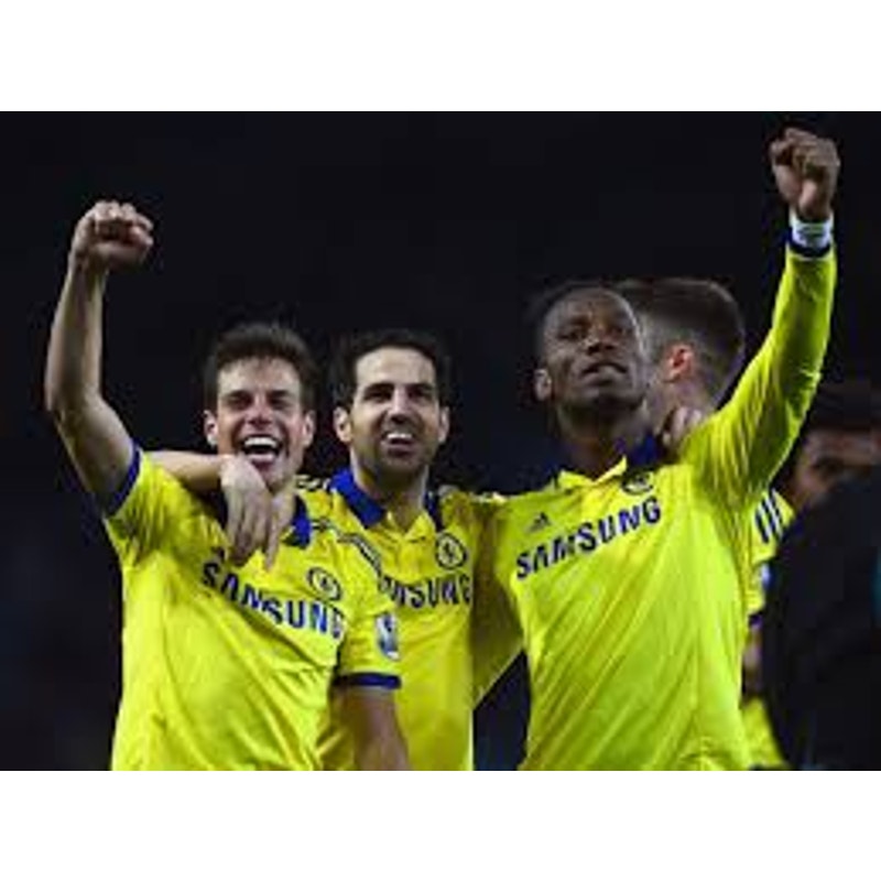 Chelsea 2014–15 Away Drogba Jersey – Men’s XL | EPL Fully Patched Adidas Shirt