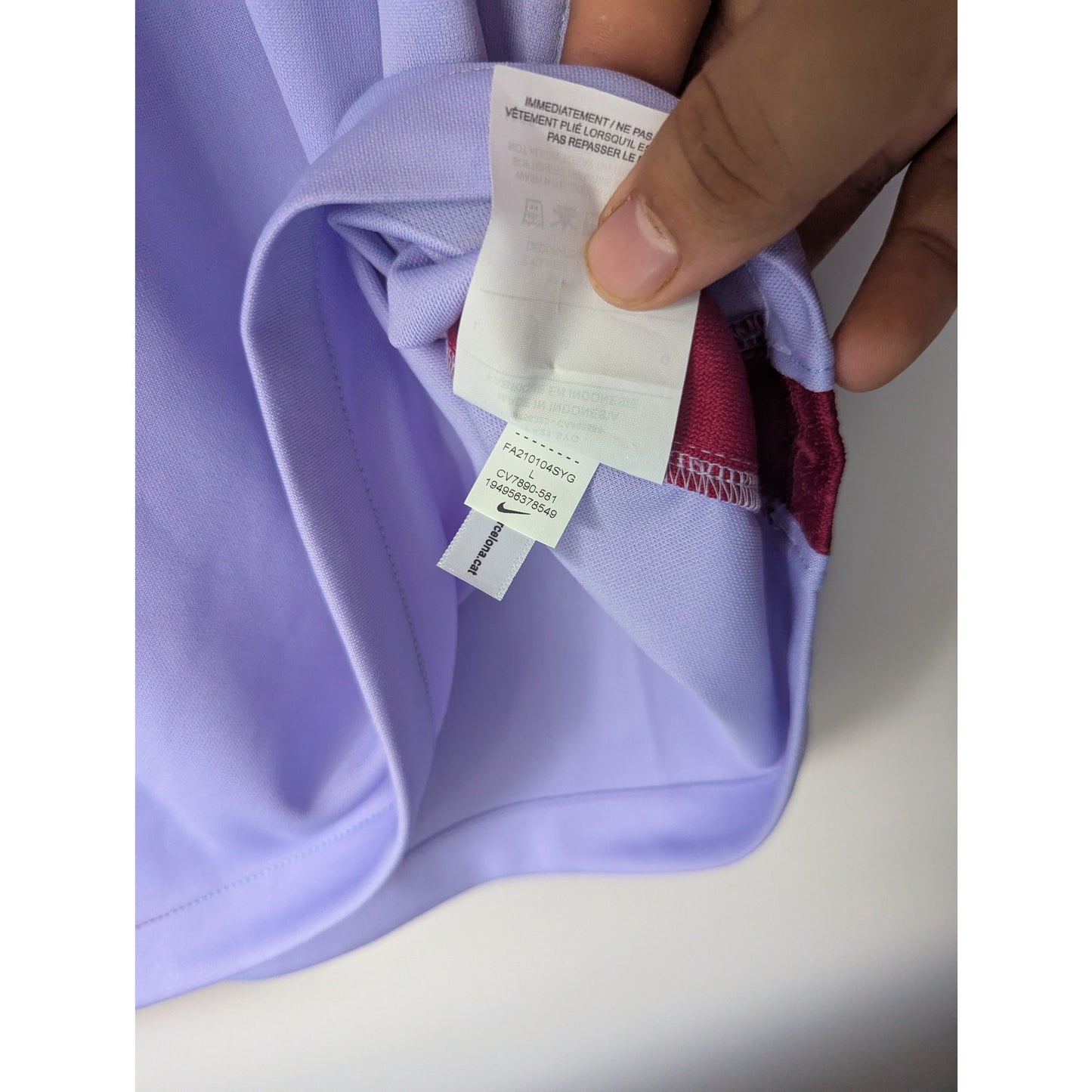 FC Barcelona 2021-22 Away Pedri Jersey Men's L NWT Authentic Nike Kit Purple