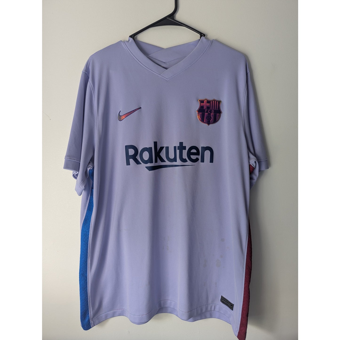 FC Barcelona 2021-22 Kun Aguero Away Jersey Men’s XL Authentic Nike Soccer Shirt