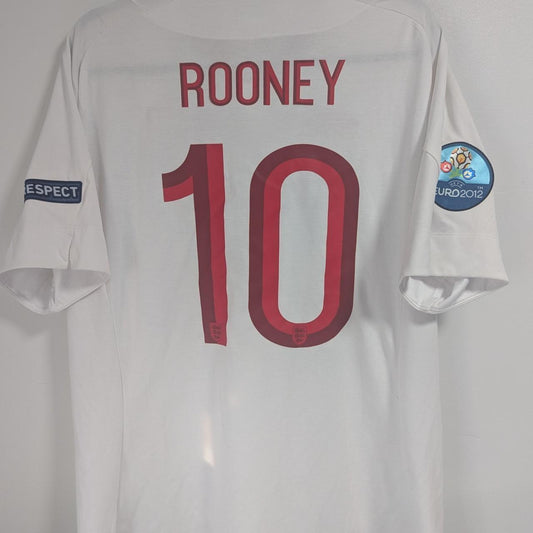England 2012 Home Rooney Jersey – Men’s XL | Umbro Euro Era Football Shirt