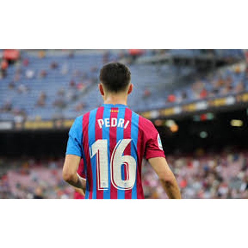 FC Barcelona 2021-22 Home Pedri Jersey - Men's Large - NWT