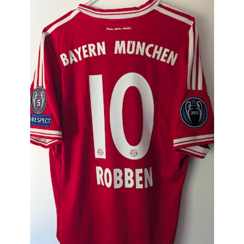 Bayern Munich 2013-14 Home Arjen Robben #10 Jersey Mens Large adidas UCL Fully Patched