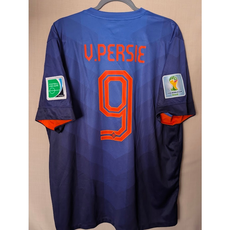 Netherlands 2014 Away Robin Van Persie Jersey Mens XL Nike World Cup Patched