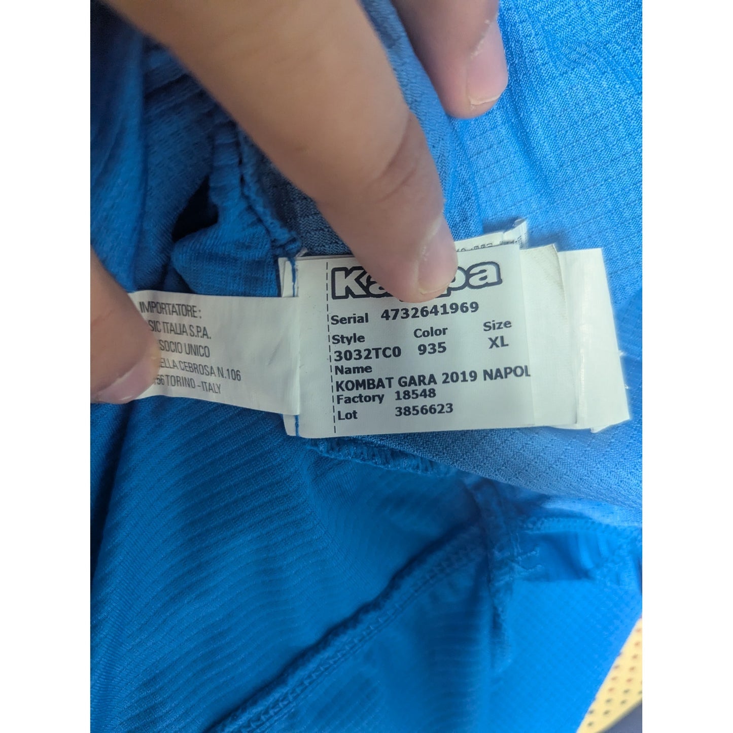 SSC Napoli 2018-19 Koulibaly Home Jersey Men’s XL Authentic Kappa Soccer Shirt