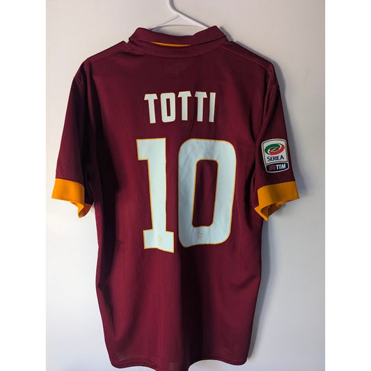 AS Roma 2014–15 Home Totti Jersey – Men’s Large | Rare Authentic Nike Serie A Patched