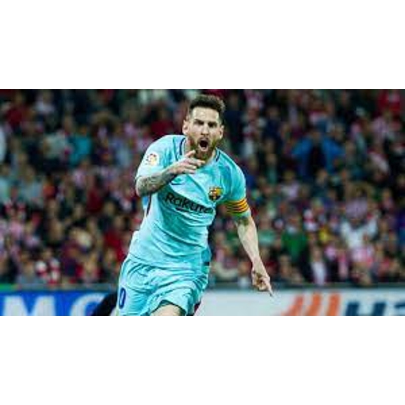 FC Barcelona 2017-18 Away Messi Jersey - Men's Large - Vaporknit Player Version