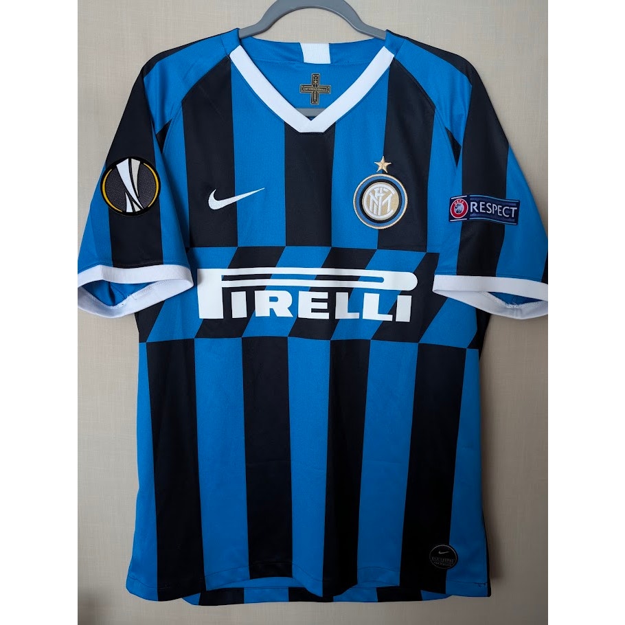 Inter Milan 2019-20 Home Lautaro Martinez #10 Jersey Mens Large Nike Europa League Patches