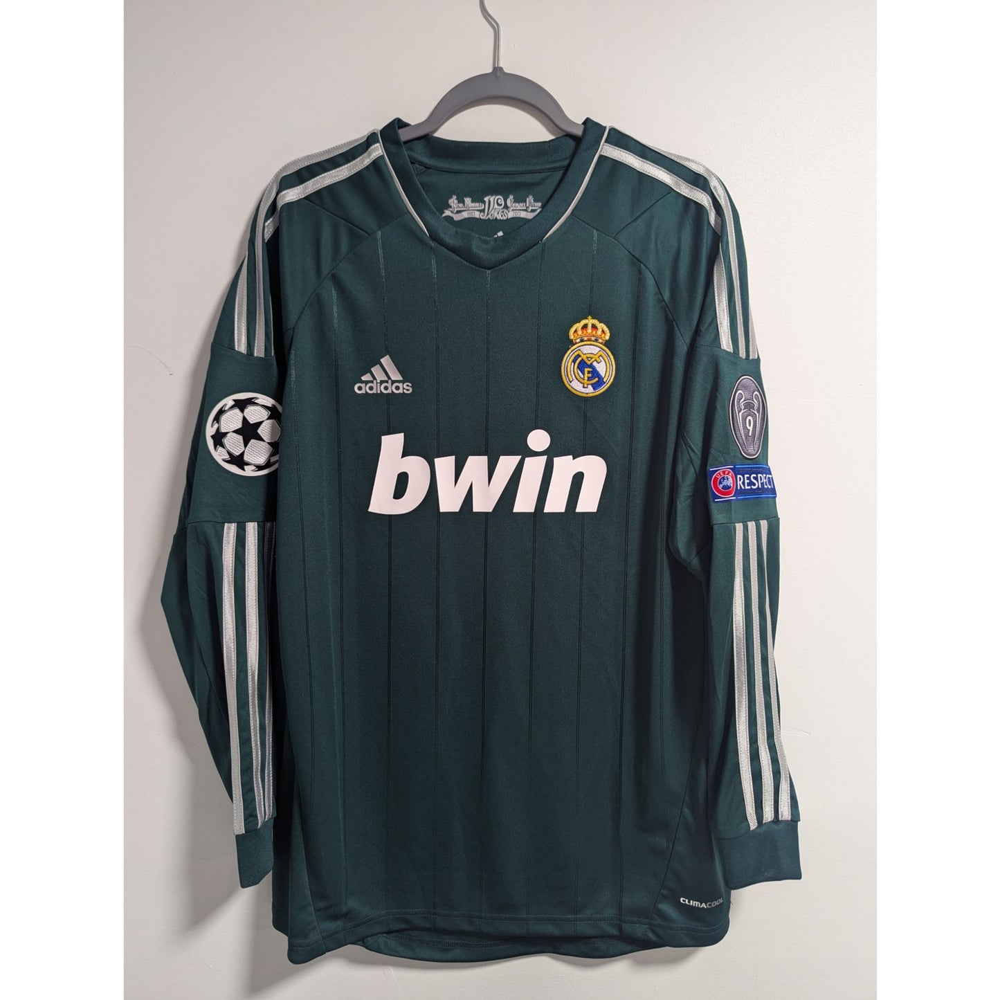 Real Madrid 2012-13 Third Ozil Jersey | Longsleeve | Men's XL | Fully Patched
