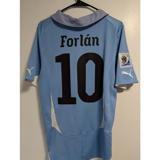 Uruguay 2010 Home Diego Forlán Jersey Men's Medium Puma FIFA World Cup Fully Patched Rare