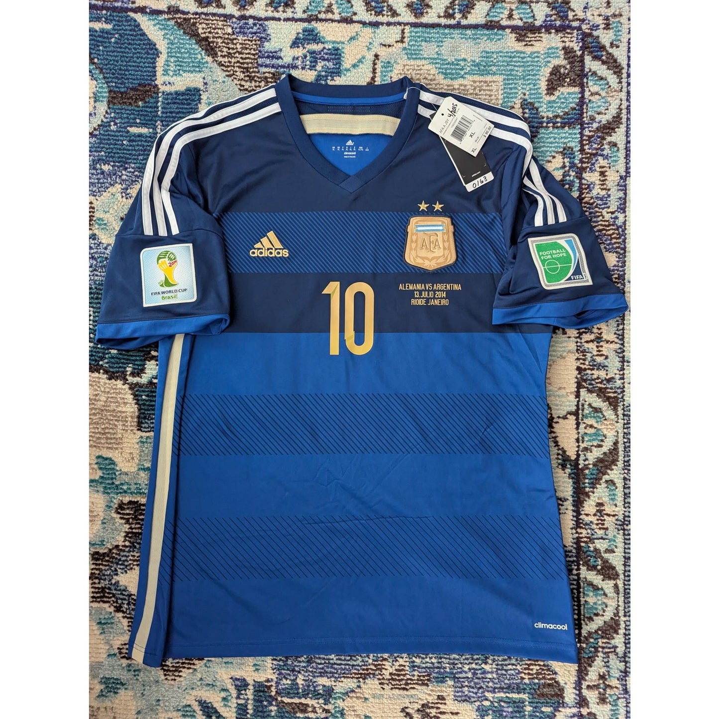 Argentina 2014 Away Messi Jersey | XL