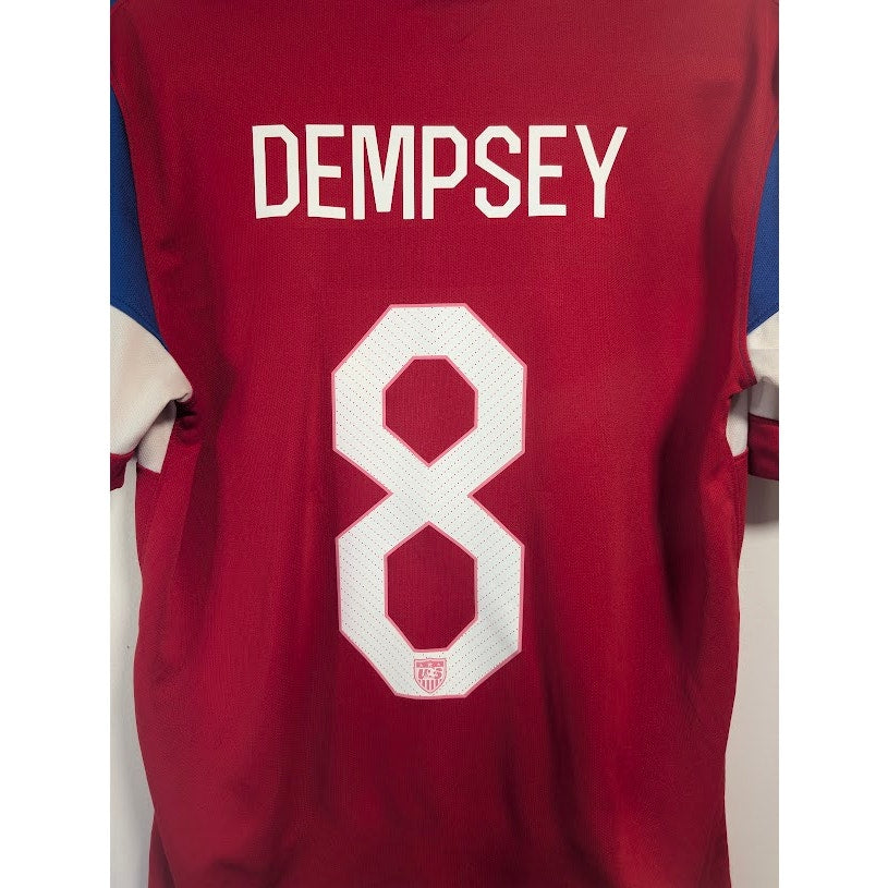 USA 2014 Away Clint Dempsey Jersey Men’s Large Nike Authentic World Cup Fully Patched