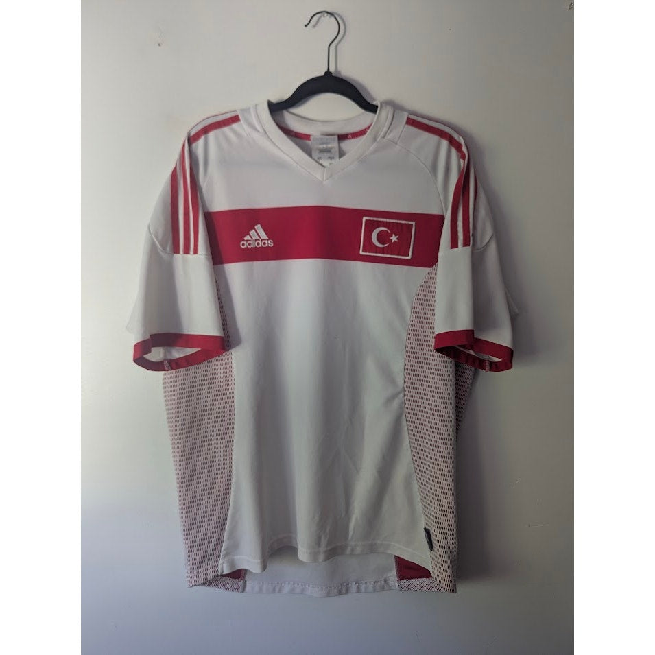 Turkey 2002 Away Jersey Men’s Large Adidas Vintage Rare Retro Türkiye Soccer Shirt