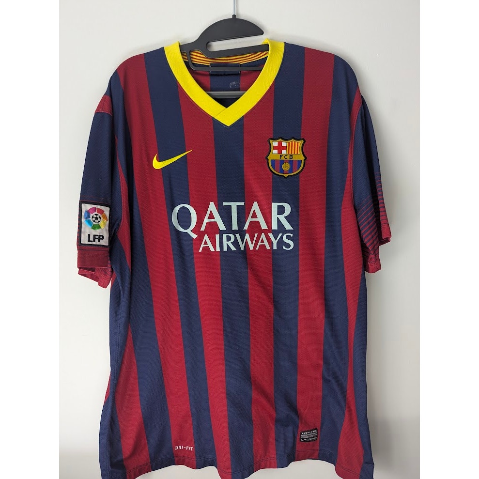FC Barcelona 2013-14 Home Lionel Messi Jersey Men’s XL Nike Soccer Shirt
