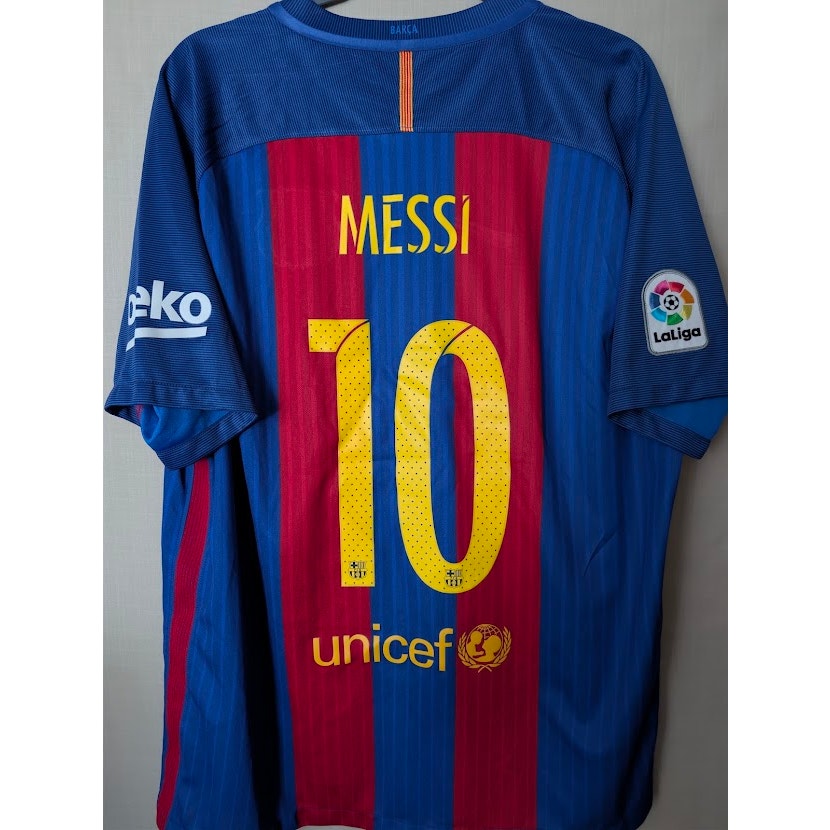 FC Barcelona 2016-17 home Lionel Messi jersey, Nike, men's XL