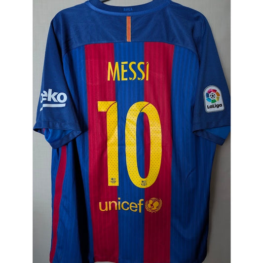 FC Barcelona 2016-17 home Lionel Messi jersey, Nike, men's XL