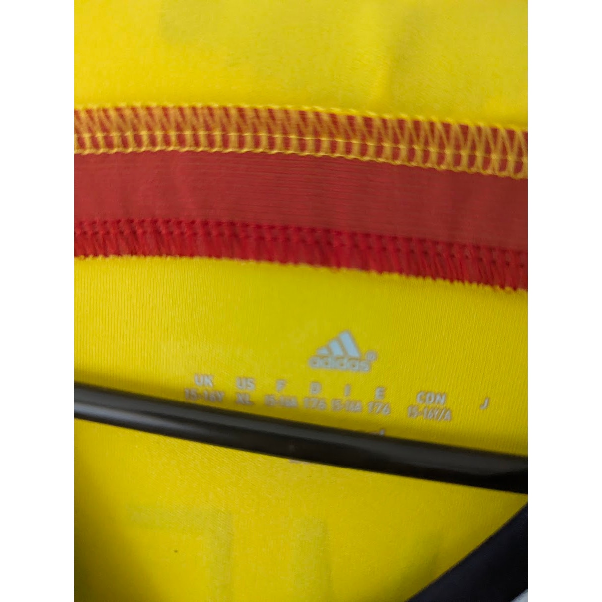 Colombia 2014 Home James Rodriguez Jersey Youth XL Adidas World Cup Fully Patched Rare