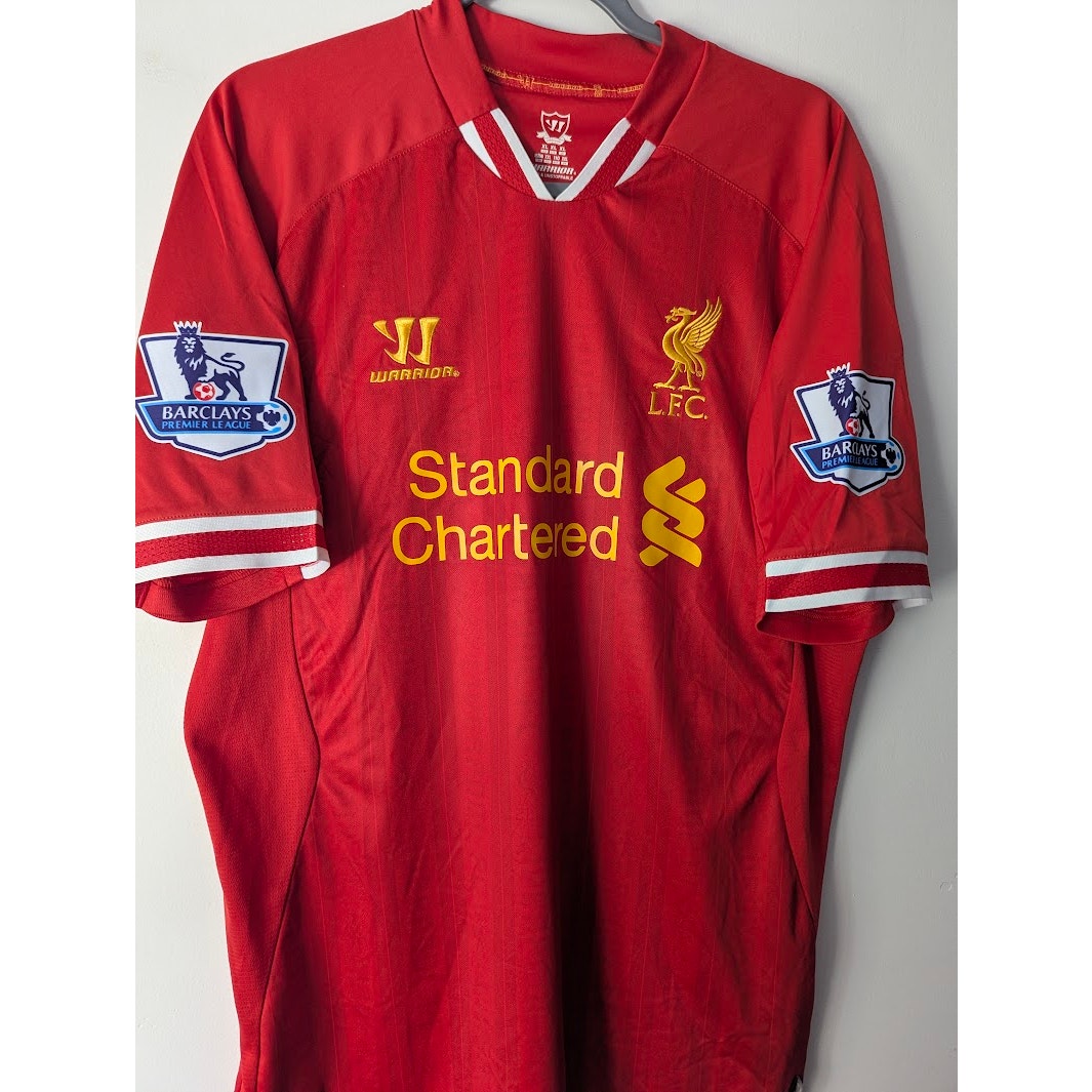 Liverpool 2013-14 Luis Suarez Home Jersey Men’s XL Warrior EPL Soccer Shirt