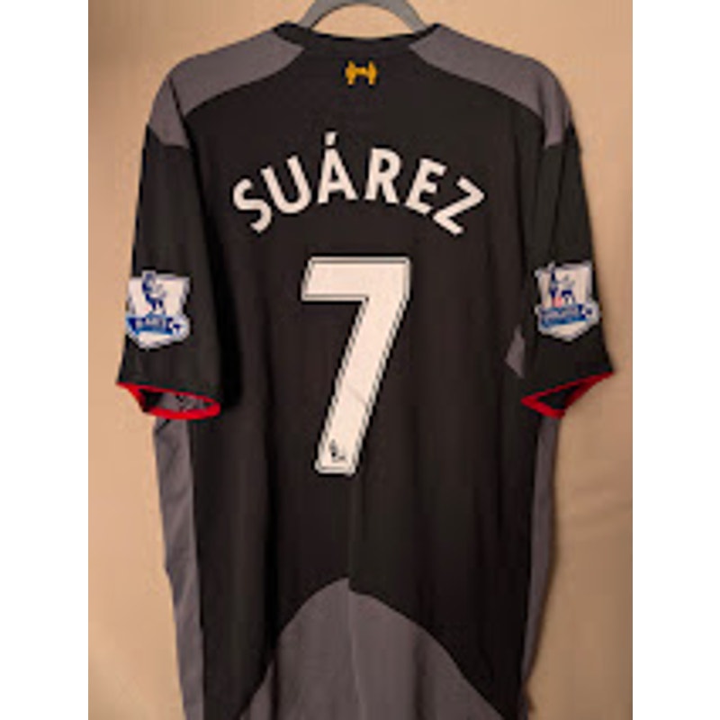 Liverpool 2012-13 Away Luis Suarez Jersey Mens XXL Warrior EPL Patched