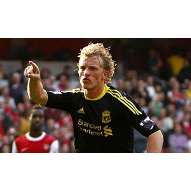 Liverpool 2010-11 Dirk Kuyt Third Jersey LS Men’s Medium Adidas Europa League Shirt