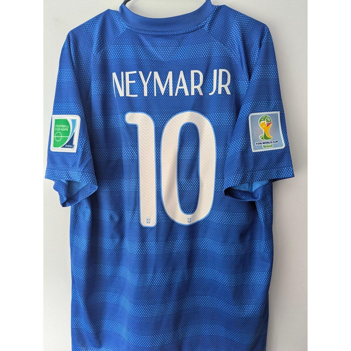 Brazil 2014 Away Neymar Jr Jersey Men's XL Nike World Cup Fully Patched Rare