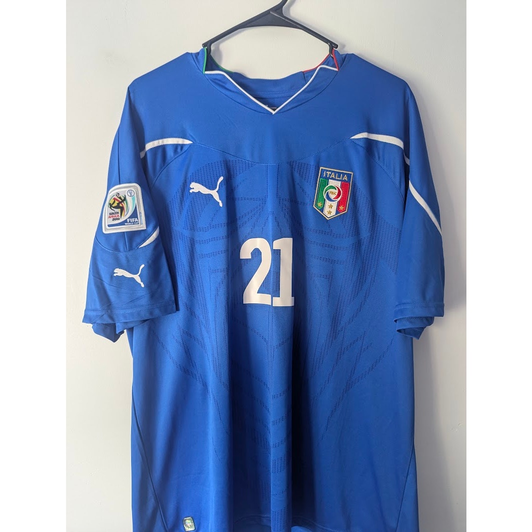 Italy 2010 Andrea Pirlo Home Jersey Men’s XXL Puma World Cup Soccer Shirt