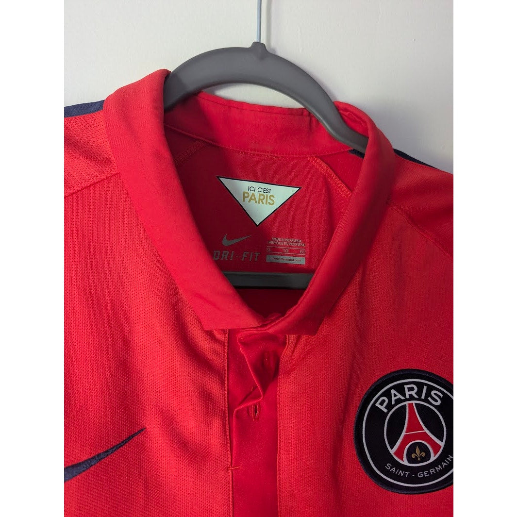 PSG 2014–15 Third Ibrahimovic Jersey – Men’s XL | UCL Fully Patched Nike Shirt