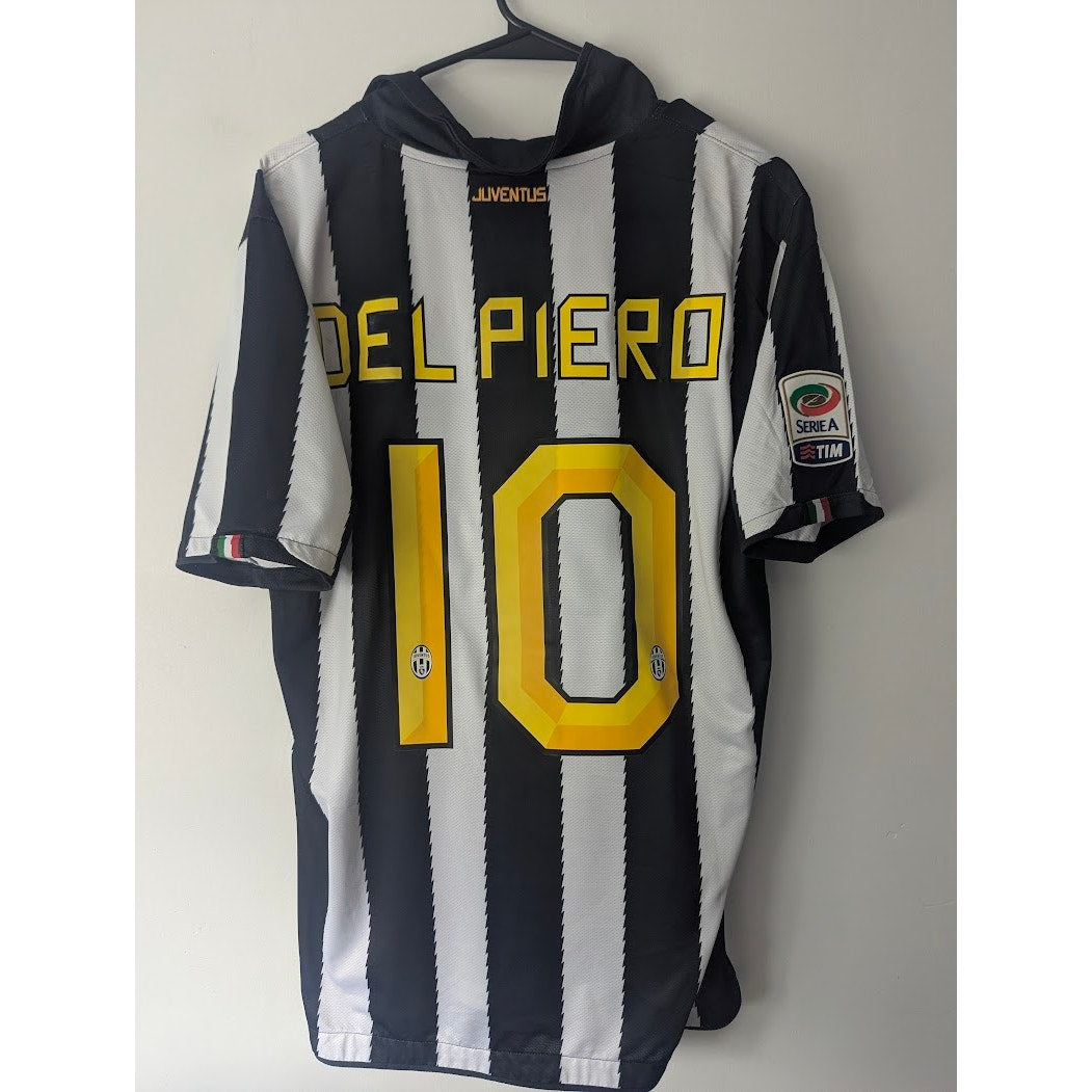 Juventus 2010–11 Home Del Piero Jersey – Men’s Large | Authentic Nike Serie A Patched Shirt