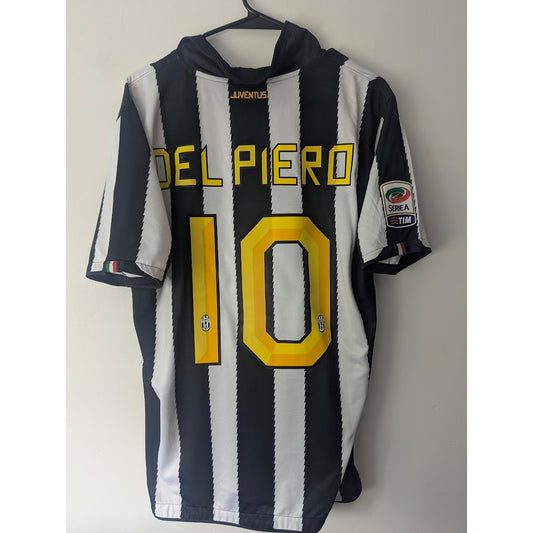 Juventus 2010–11 Home Del Piero Jersey – Men’s Large | Authentic Nike Serie A Patched Shirt