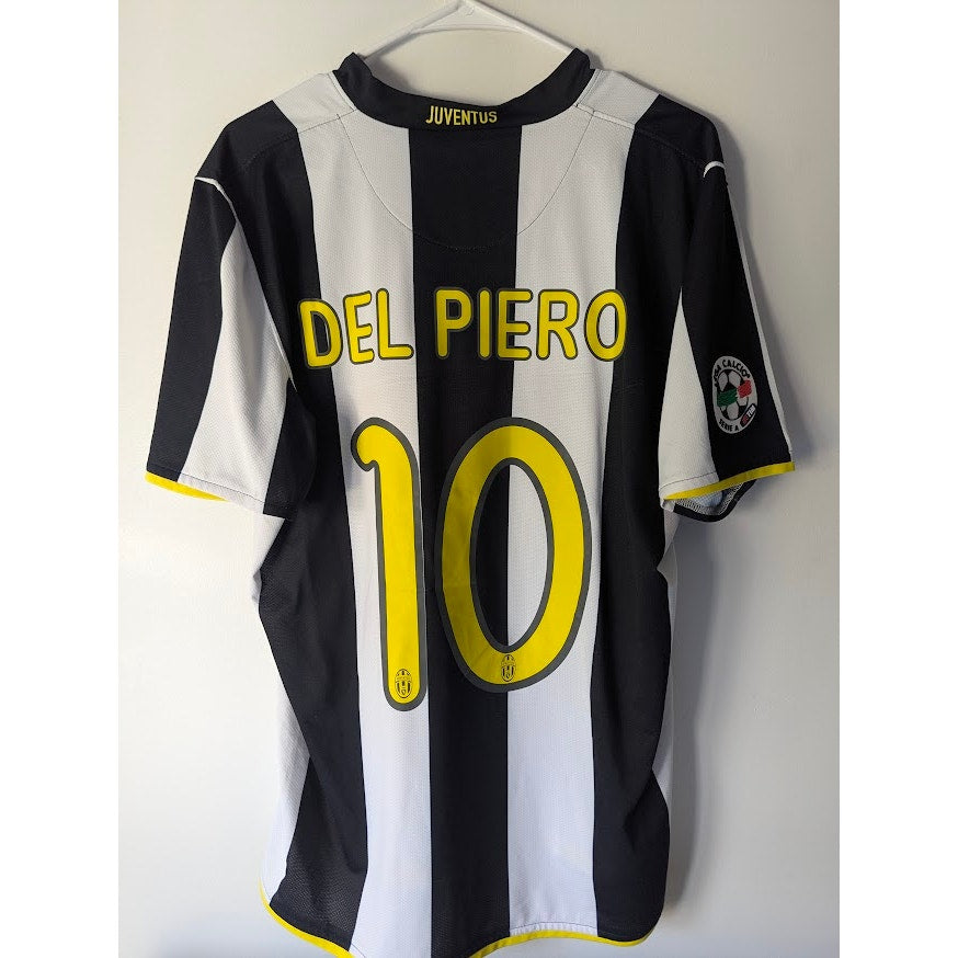 Juventus 2008–09 Home Del Piero Authentic Jersey – Men’s Large Vintage Nike Serie A Patched