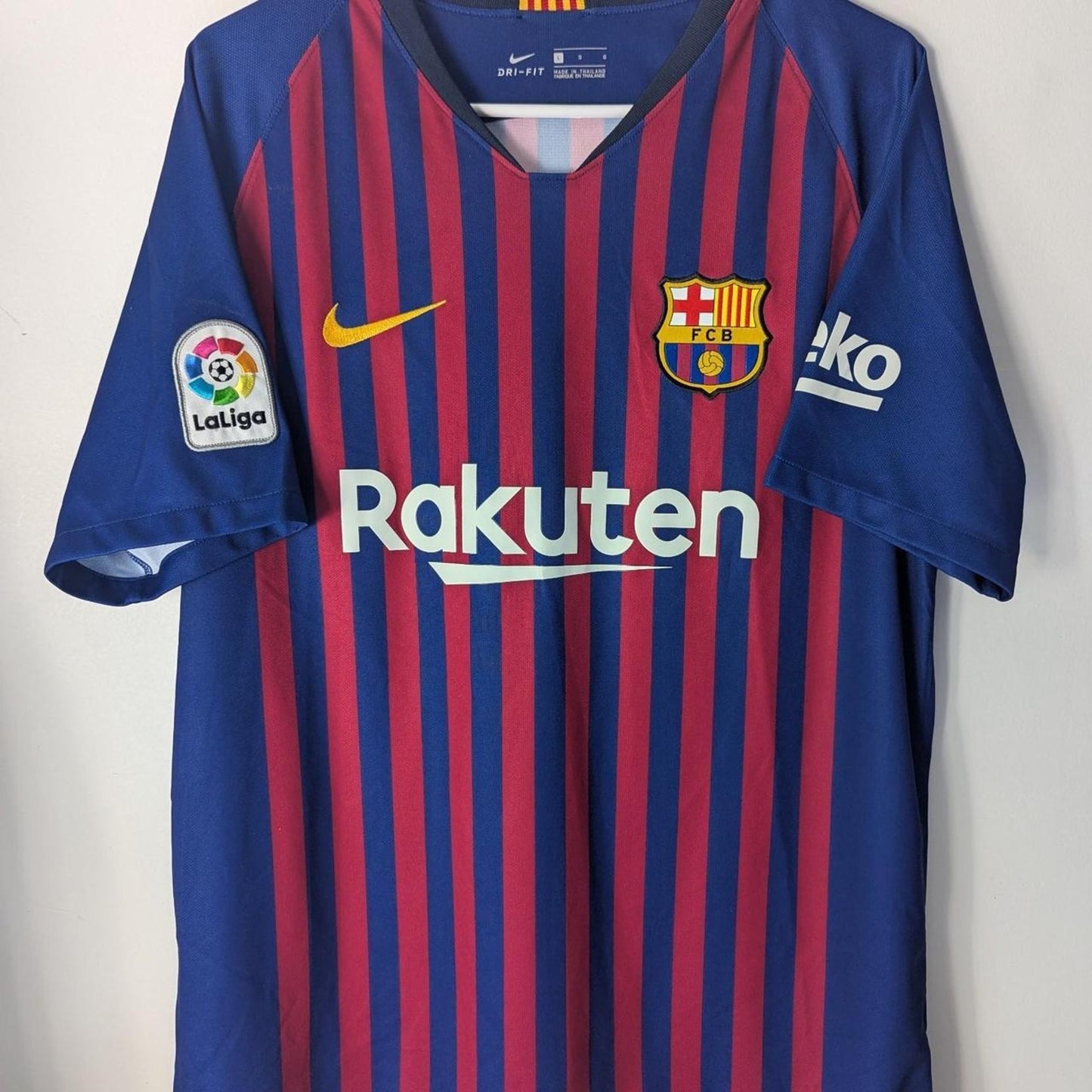 FC Barcelona 2018 -19 Home Andres Iniesta Jersey - Men's L