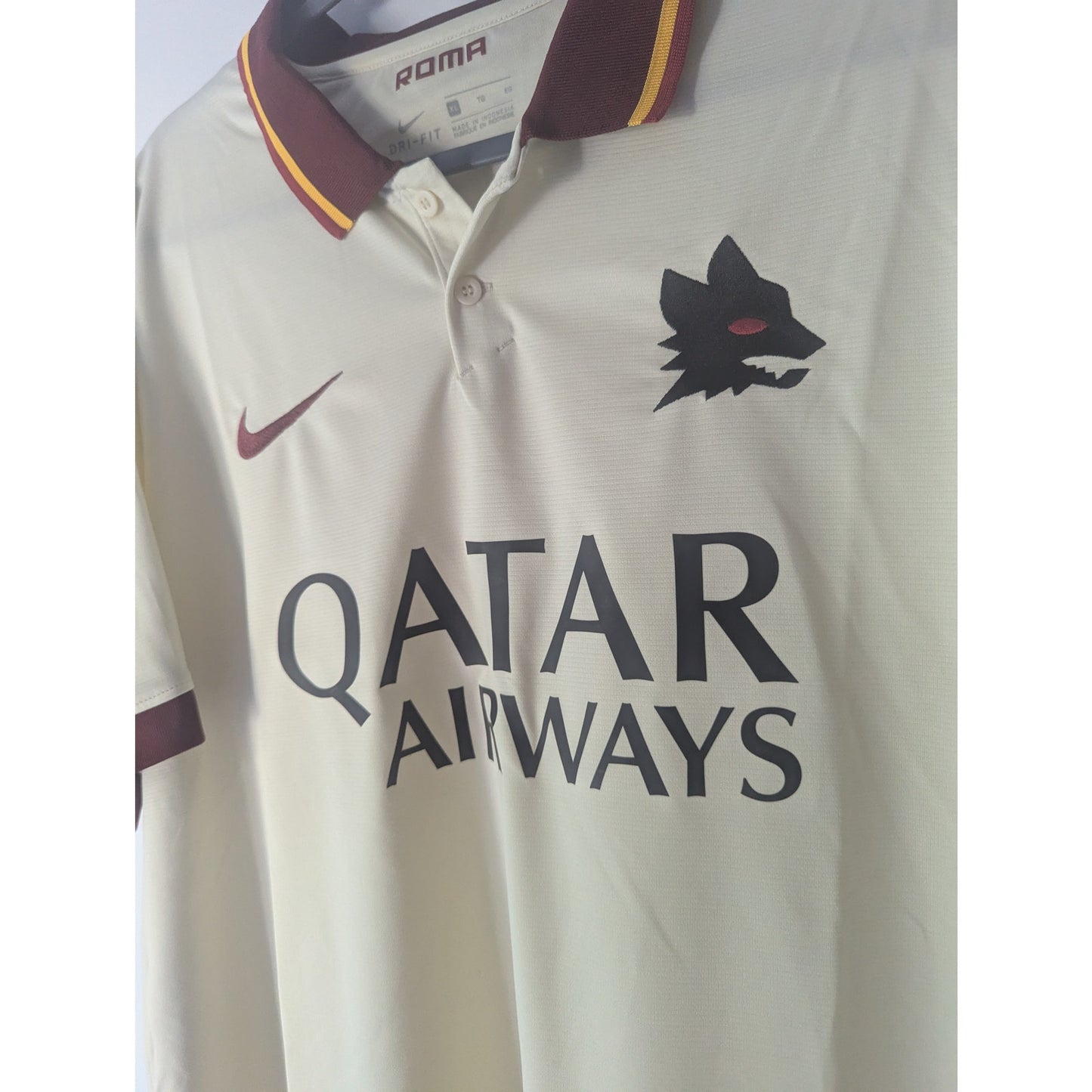 AS Roma 2020-21 Away Jersey Men XL Rare Authentic Nike Soccer Kit White