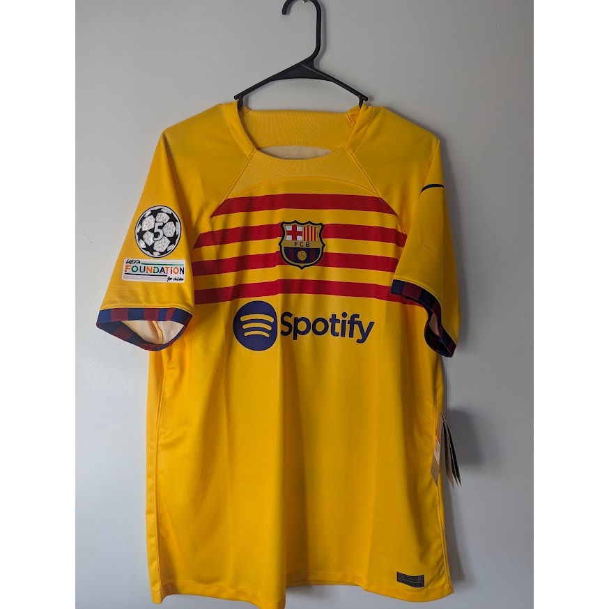 FC Barcelona 2023–24 Fourth Lamine Yamal Jersey – Men’s Large | Authentic UCL Fully Patched Nike Shirt NWT
