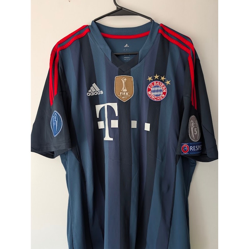 Bayern Munich 2013-14 Third Arjen Robben #10 Jersey Mens XL adidas UCL Fully Patched