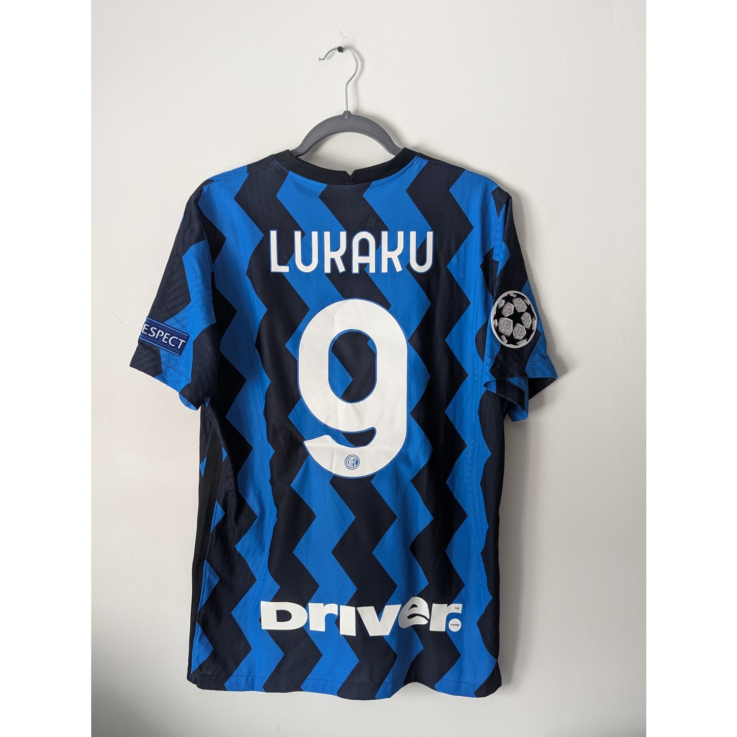 Inter Milan 2020–21 Home Lukaku Vaporknit Jersey – Men’s Large | UCL Patched Player Version Scudetto Shirt