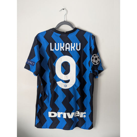 Inter Milan 2020–21 Home Lukaku Vaporknit Jersey – Men’s Large | UCL Patched Player Version Scudetto Shirt