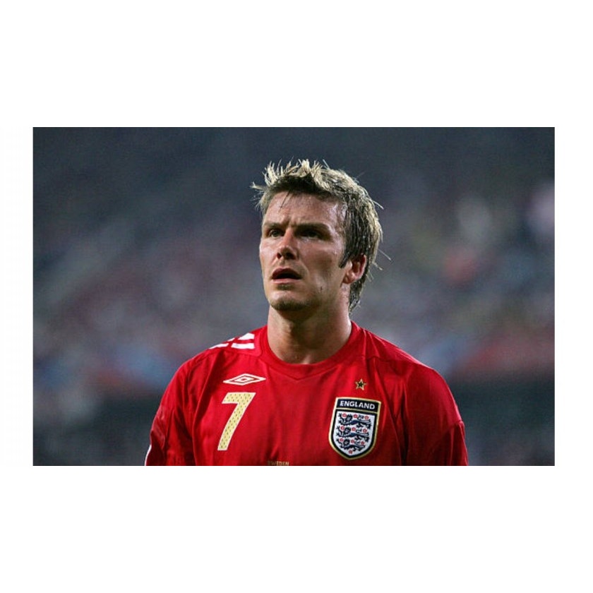 England 2006 Away Beckham Jersey – Men’s Large | Longsleeve World Cup Fully Patched Umbro Shirt