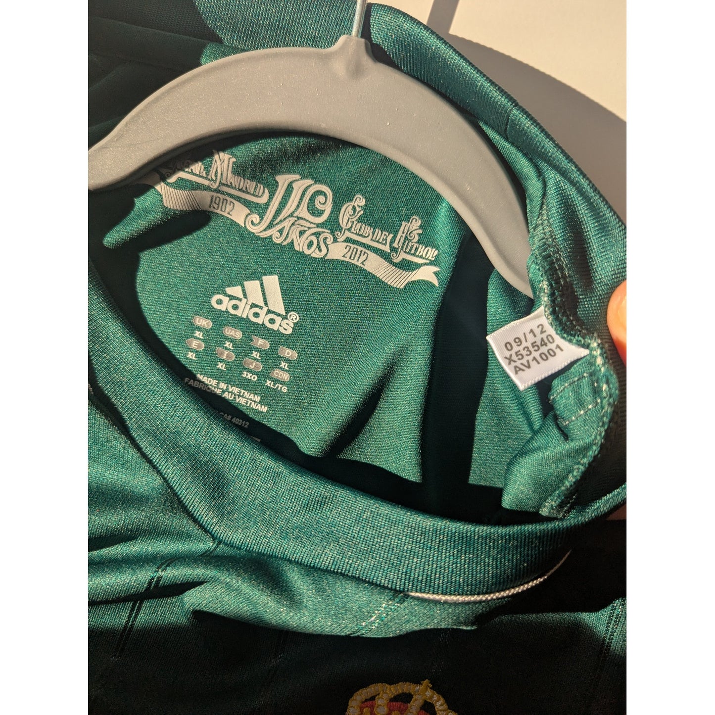 Real Madrid 2012-13 Third Ozil Jersey LS Men's XL Authentic Adidas Kit