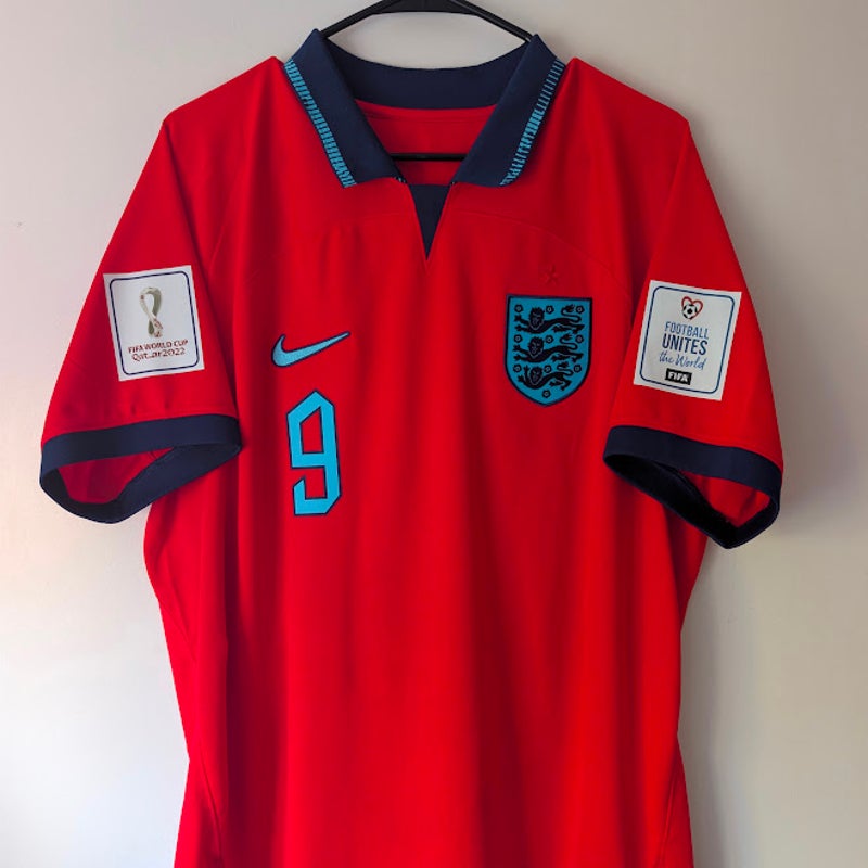 England 2022 Away Harry Kane 9 Jersey Men's XL Nike World Cup Fully Patched