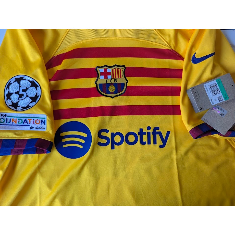FC Barcelona 2023–24 Fourth Cubarsí Jersey – Men’s XL | NWT UCL Fully Patched Shirt