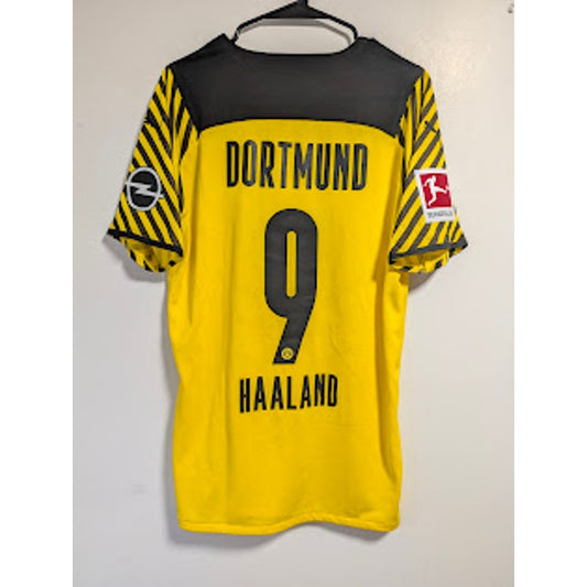 Borussia Dortmund 2021-22 home Erling Haaland player version jersey, Puma, men's XL