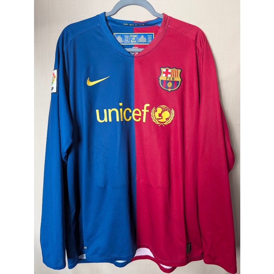 FC Barcelona 2008-09 Home Lionel Messi Jersey Mens XL Long Sleeve