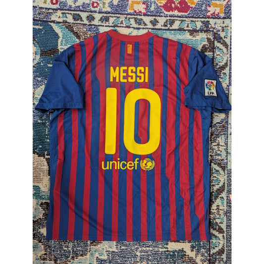 FC Barcelona 2011-12 Home Lionel Messi Jersey - Men's XL