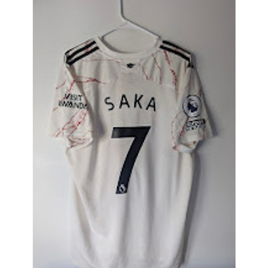 Arsenal 2020–21 Away Saka Authentic Jersey – Men’s XL | Rare Marble Kit Premier League Patched