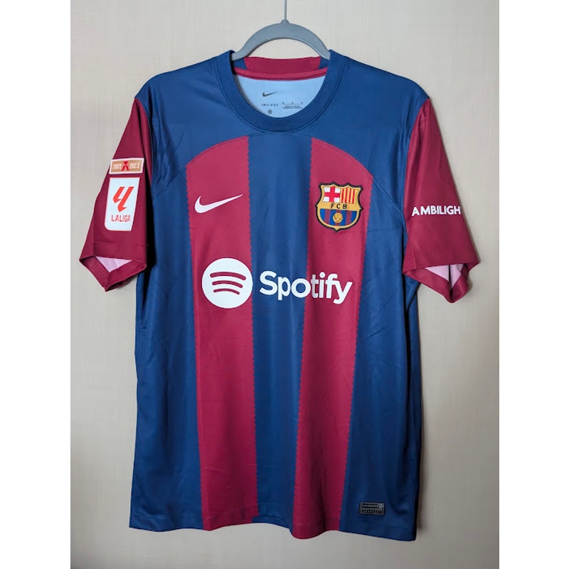 FC Barcelona 2023-24 Home Pedri #8 Jersey Mens Medium Nike La Liga Fully Patched