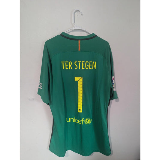 FC Barcelona 2016-17 GK Marc-Andre Ter Stegen Jersey | Men 2XL | Kitroom Edition