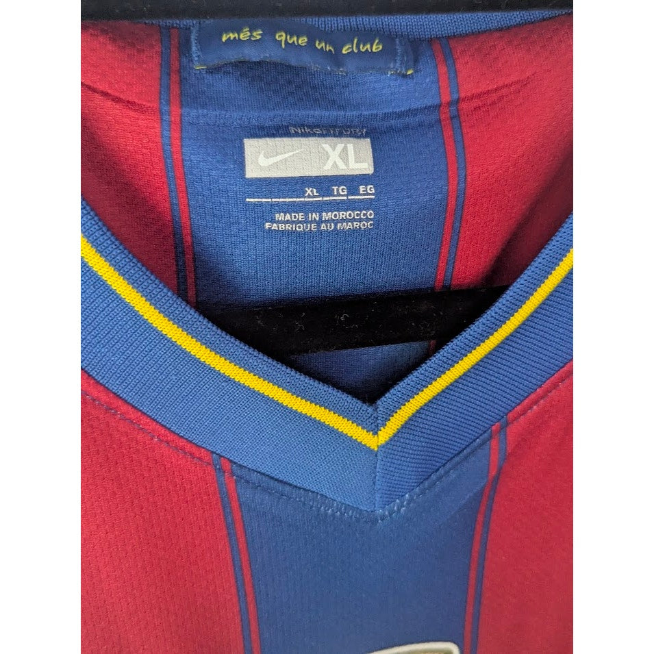 FC Barcelona 2009-10 Home Messi Jersey Men’s XL Long Sleeve CWC Patch Nike