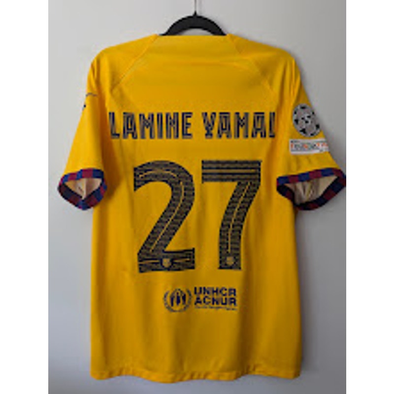 FC Barcelona 2023-24 Fourth Lamine Yamal Jersey Men’s XL Nike UCL Fully Patched