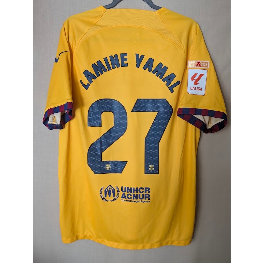 FC Barcelona 2023-24 Fourth Lamine Yamal Jersey Men's XL Patched