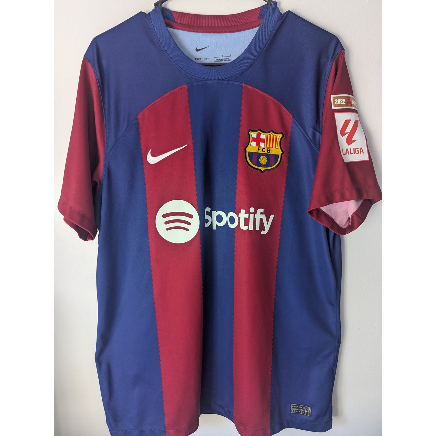 FC Barcelona 2023-24 Home Lamine Yamal #27 Jersey - Men’s L NWOT Authentic Nike